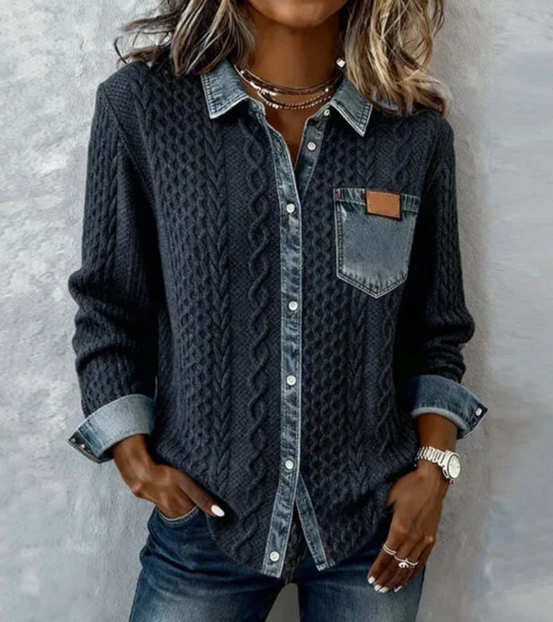 CARRIE | BRAIDED KNIT BLOUSE
