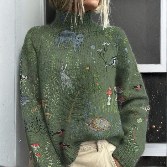 Zara | Warm Floral Turtleneck