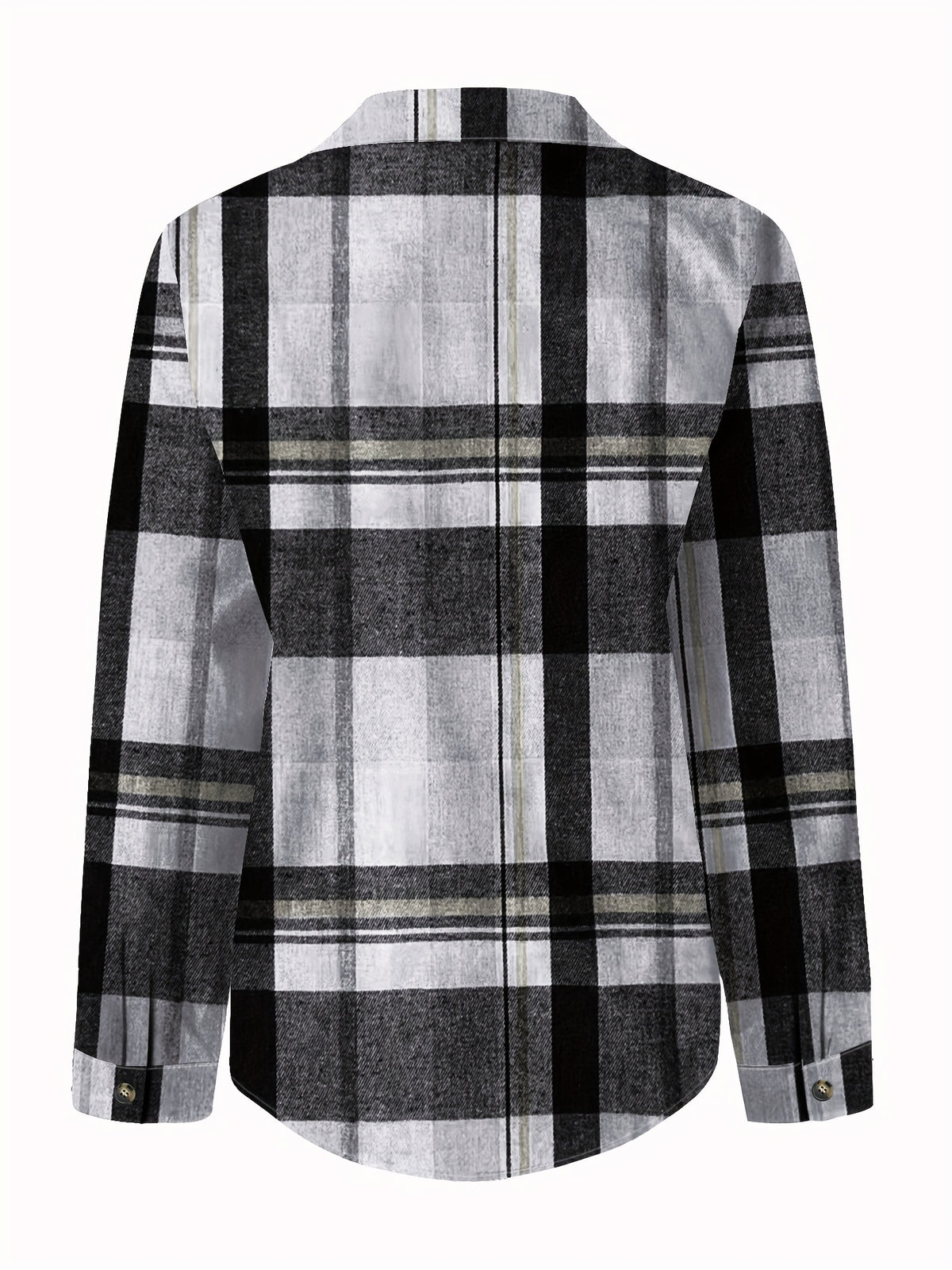ELISA | PLAID BUTTON-UP BLOUSE