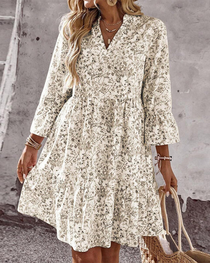 Sophia | Floral Print A-Line Dress