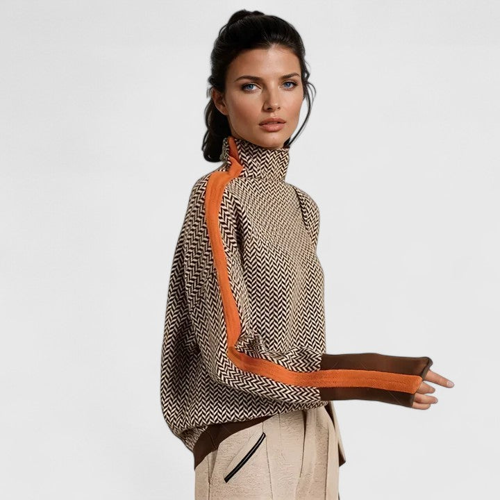 JASMINE | CONTRAST STRIPE SWEATER