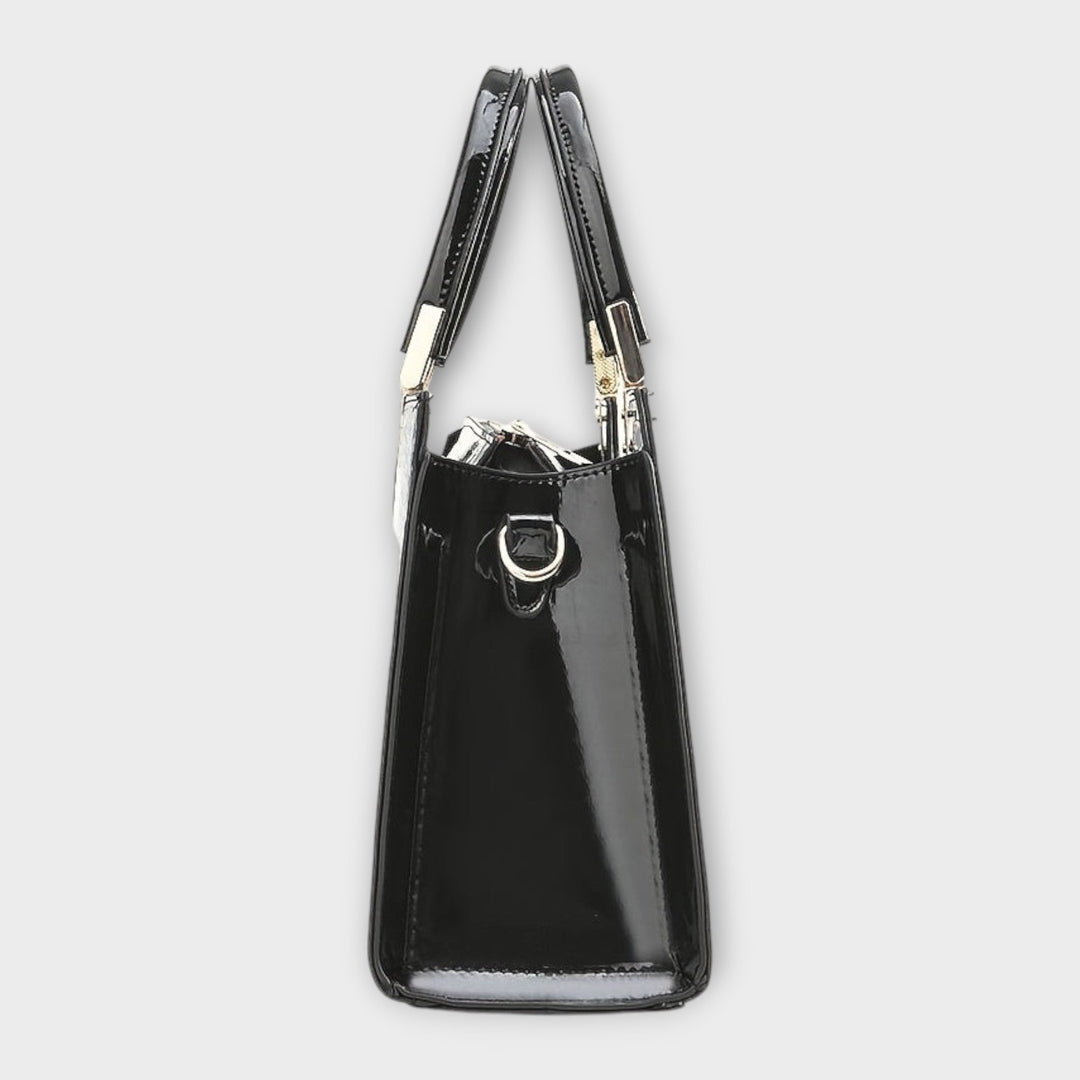 Olivia | Glossy Crocodile Pattern Handbag