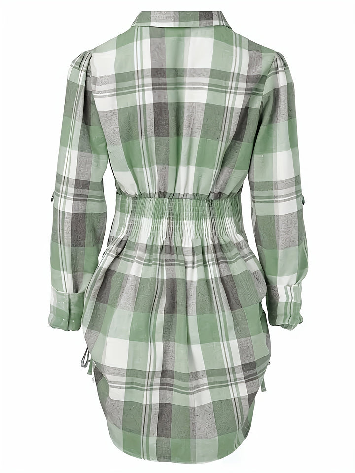 Eva | Plaid Print Blouse