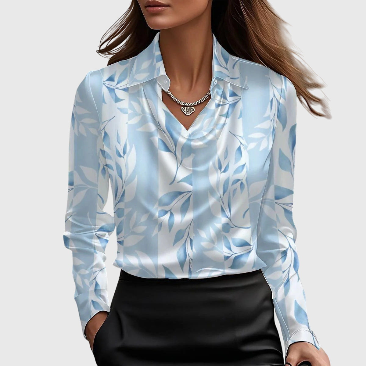 BROOKLYN | PLEATED NECK BLOUSE