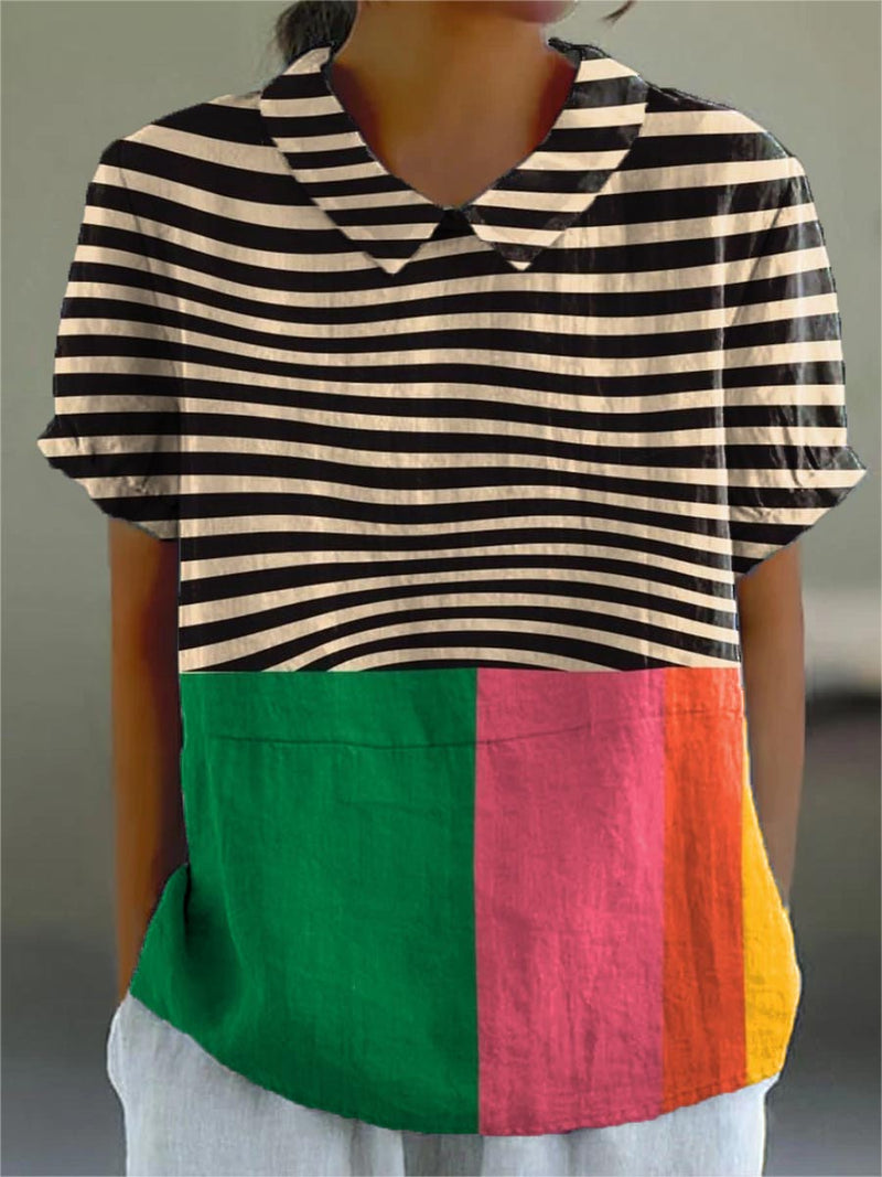 Brooklyn | Bold Stripe and Color Block Shirt