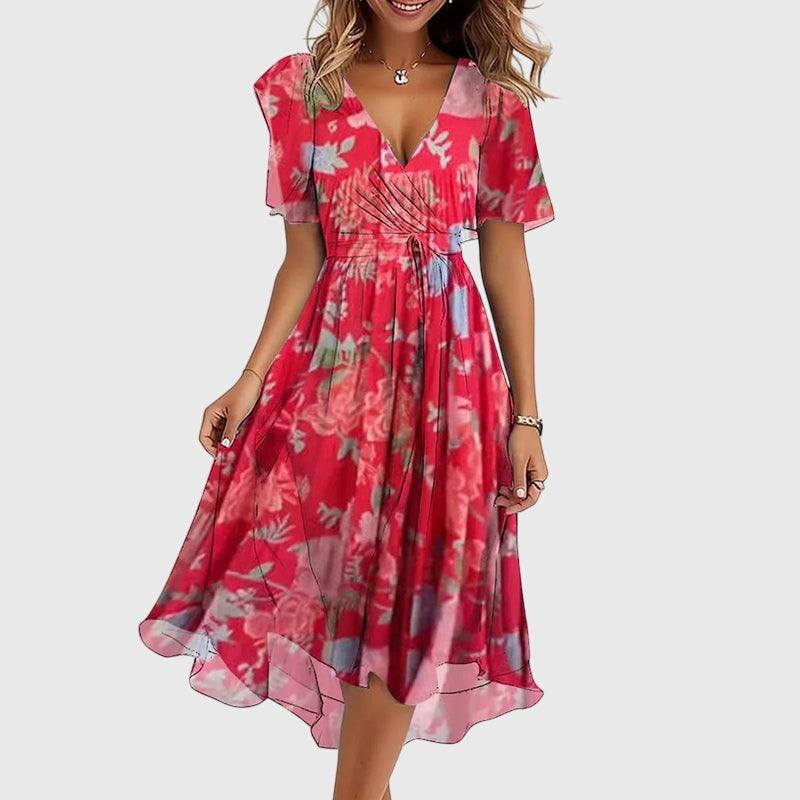 CATALINA | BREEZY WRAP MIDI DRESS