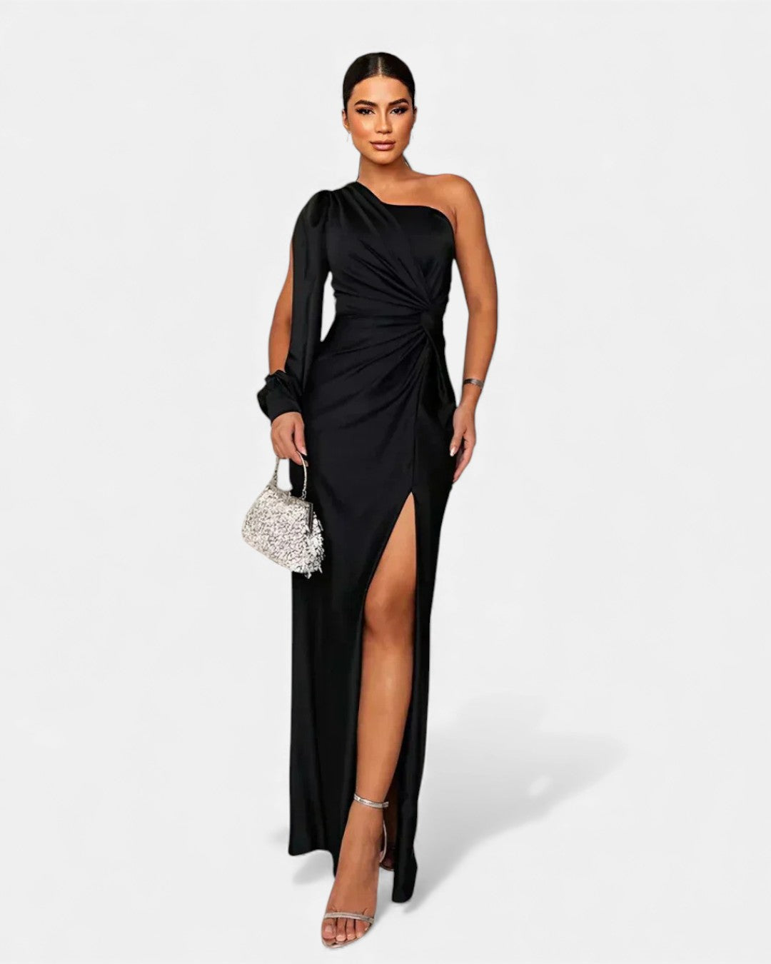 LAURA | ONE-SHOULDER MAXI DRESS