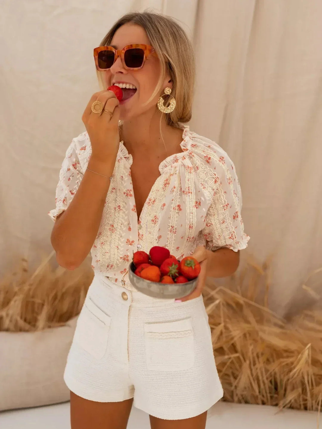 Grace | Floral Print Blouse for Women