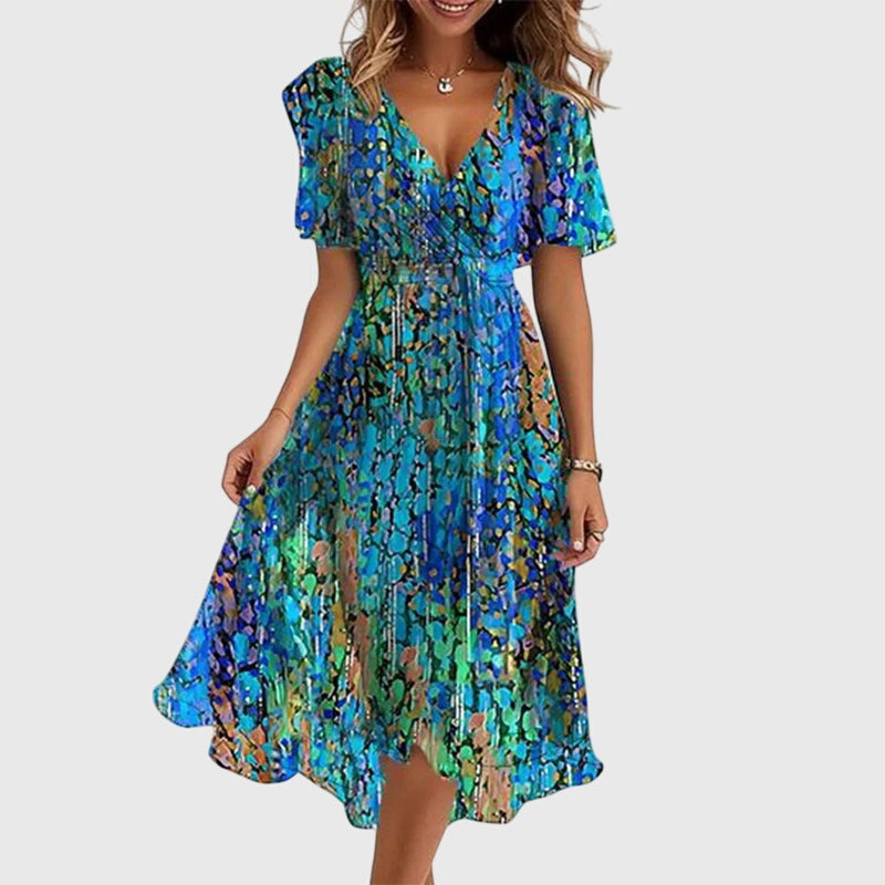 CATALINA | BREEZY WRAP MIDI DRESS