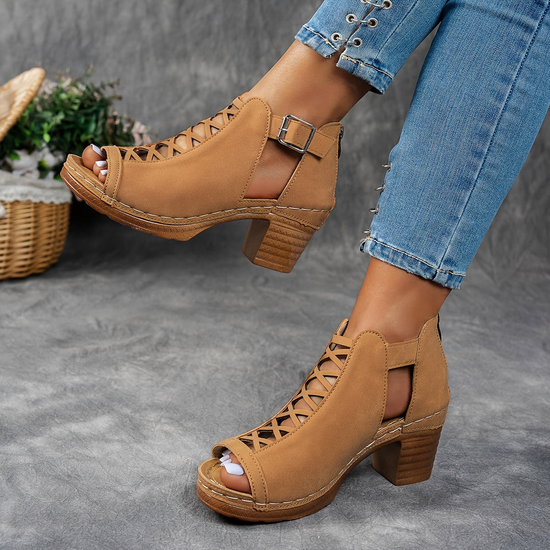 Rosalie | Lattice-Heel Sandals