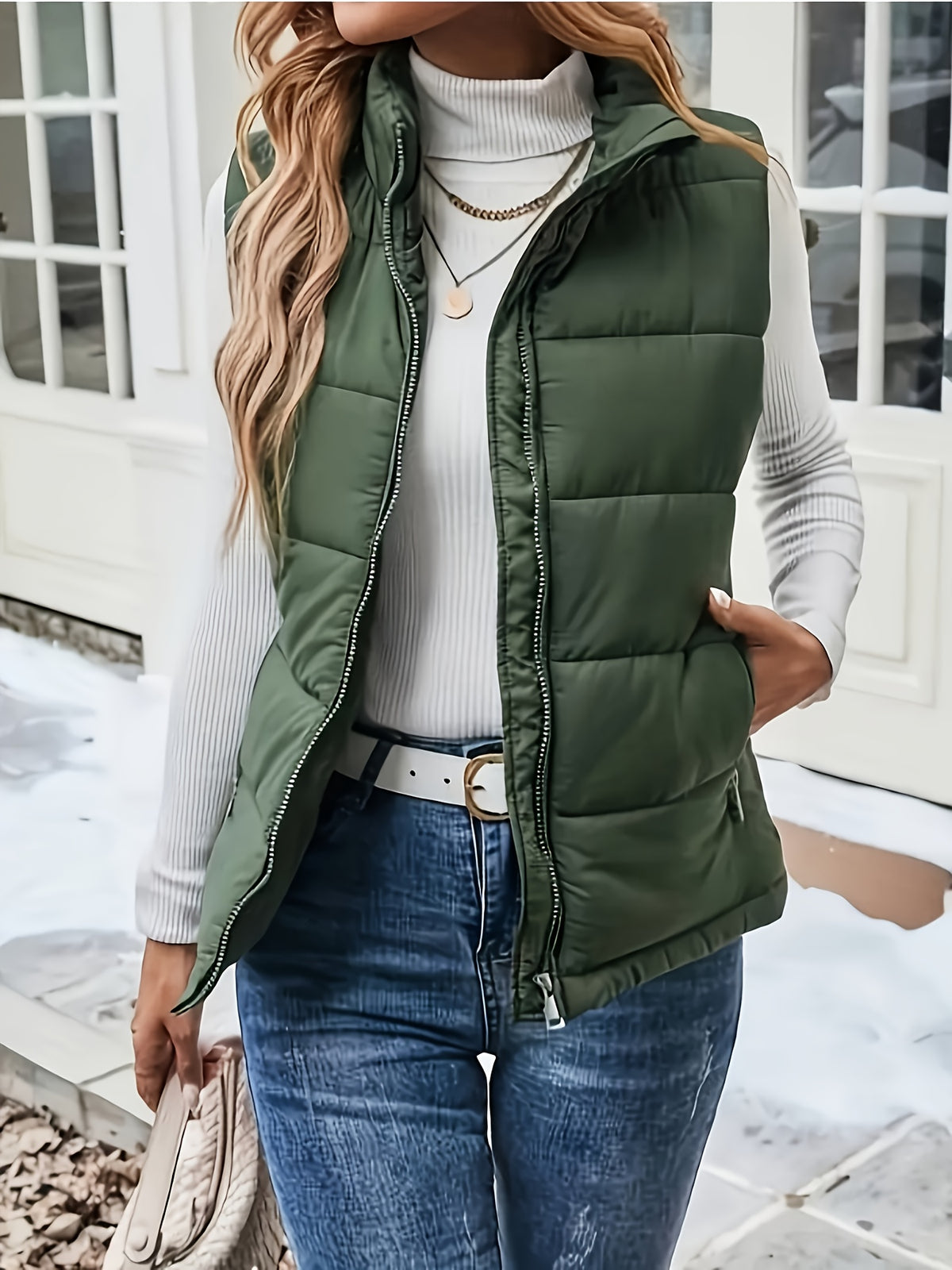 Ivy | Stand-Up Collar Padded Vest