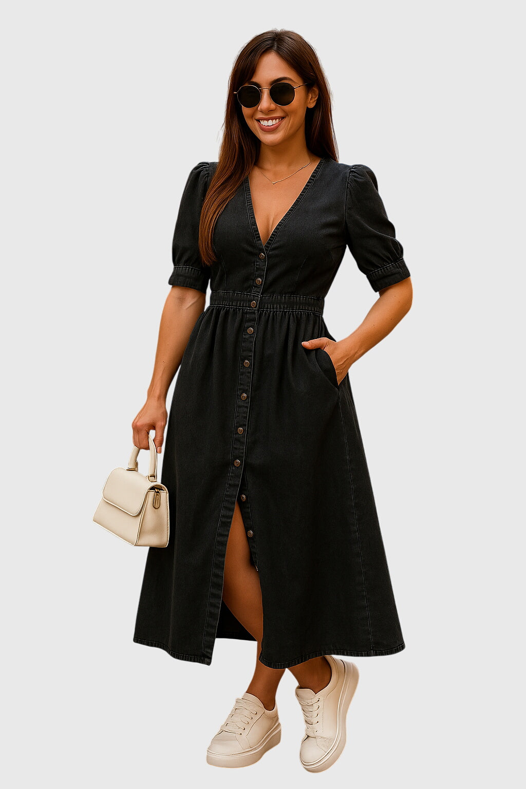 JACQUELINE | TAILORED DENIM DRESS