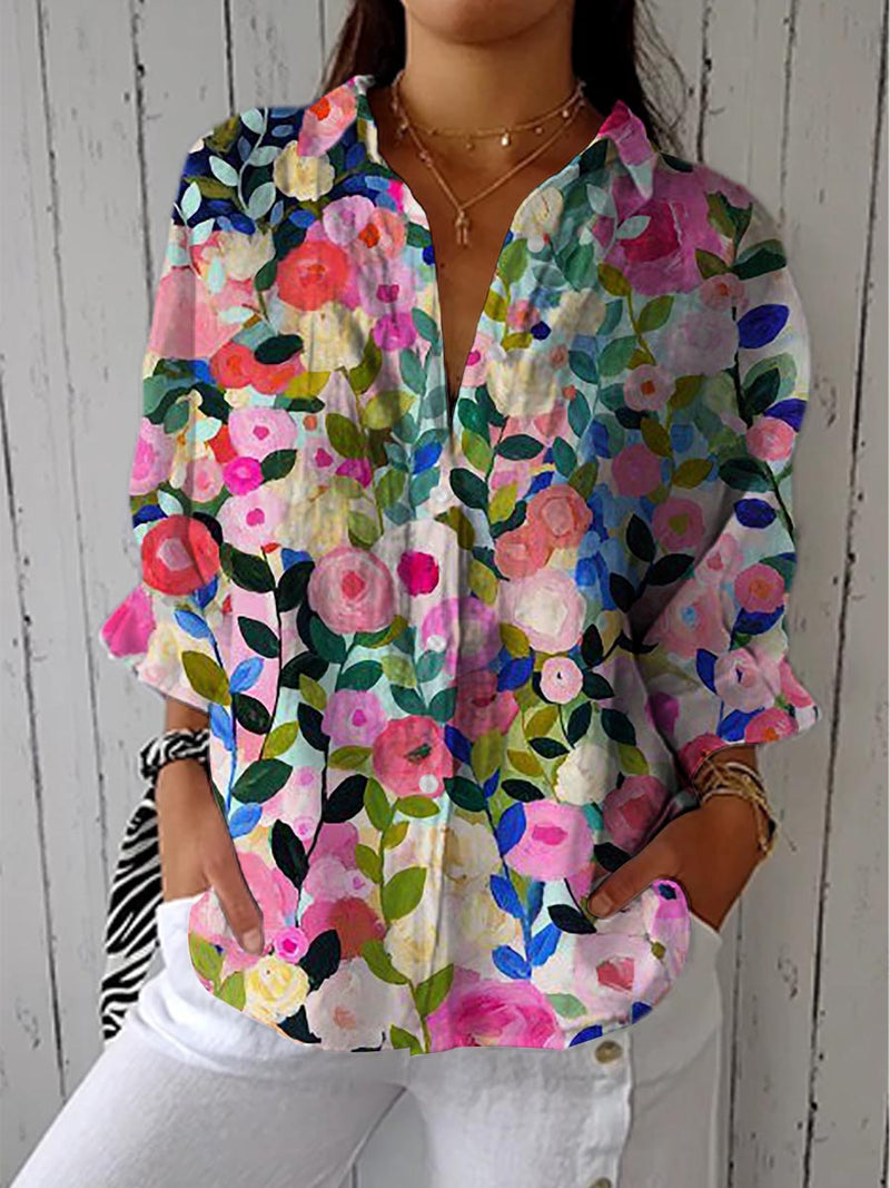 Tara | Bloom Canvas Blouse