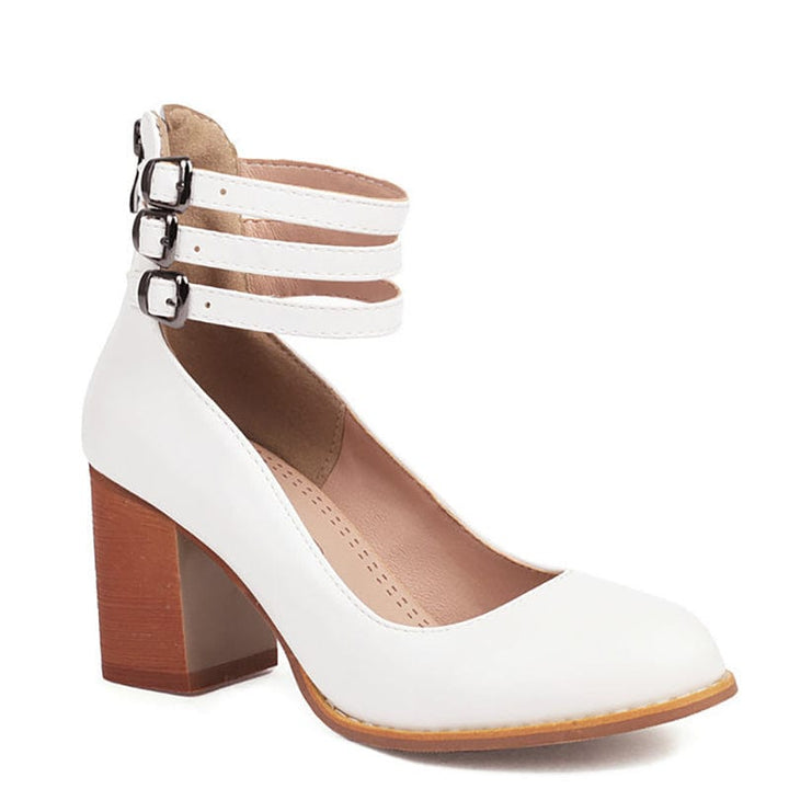 Lily |  Triple Buckle Heels