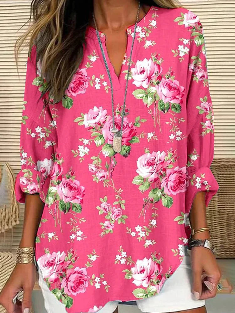 Audrey | Graceful Floral Blouse