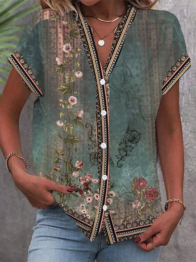 Scarlett | Watercolor Petal Blouse
