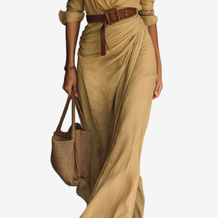 ELENA | BELTED MAXI DRESS