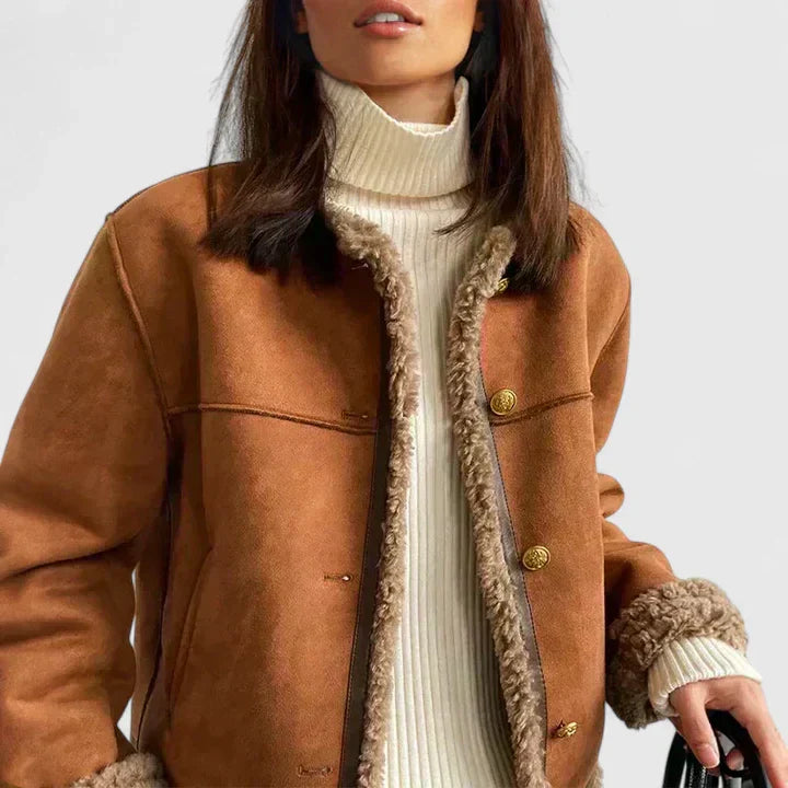 ANGELINA | BUTTON-FRONT TAILORED JACKET
