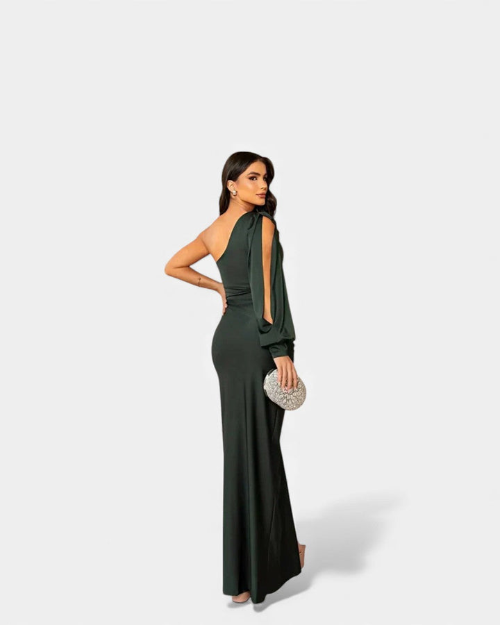 LAURA | ONE-SHOULDER MAXI DRESS