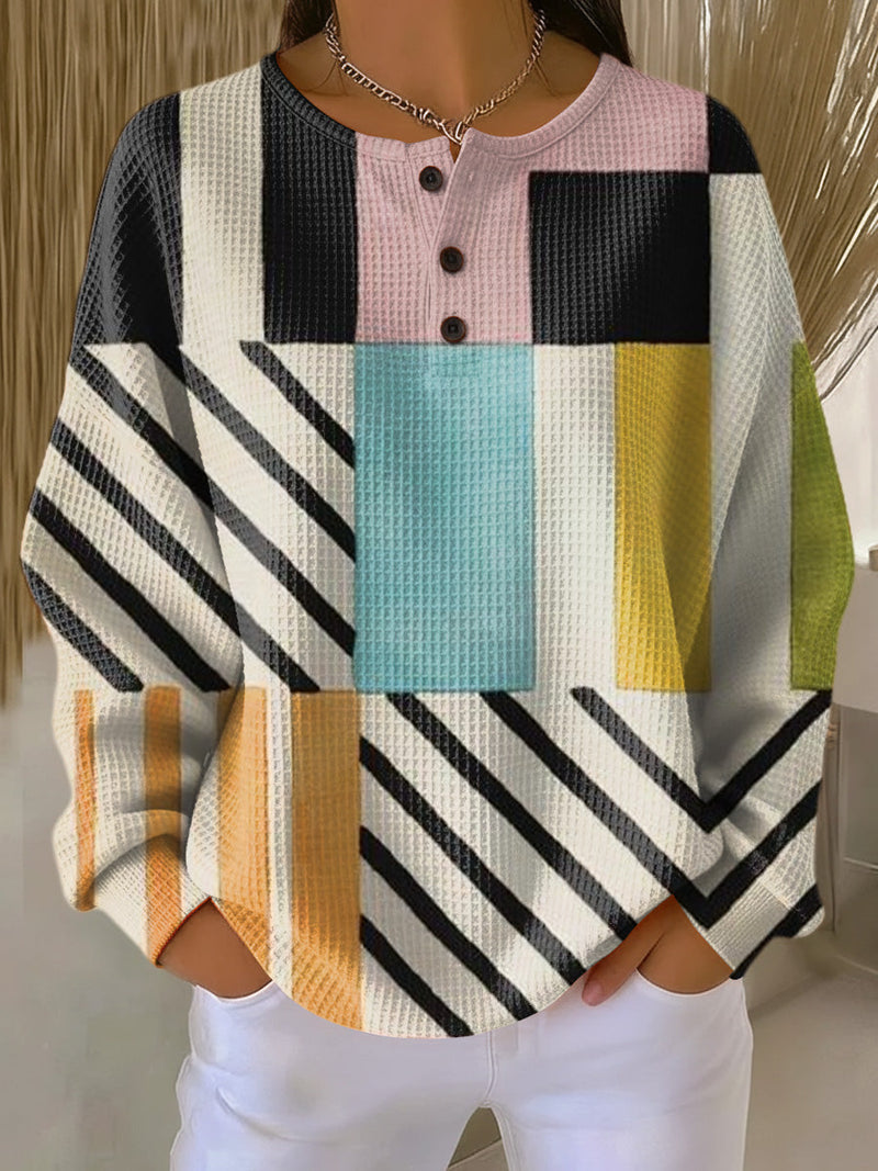 Karin | Colorful Checkered Knit Sweater