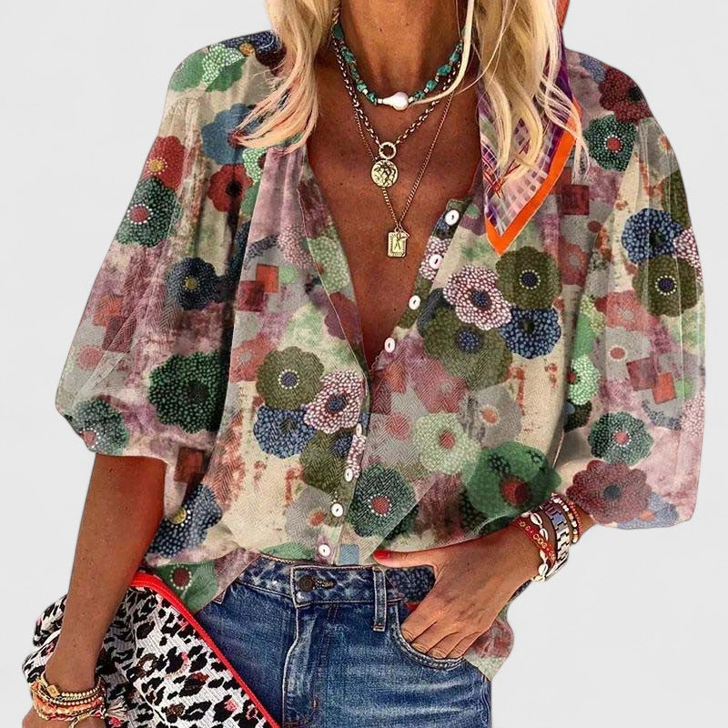 MARLO | FLORAL BUTTON DOWN BLOUSE