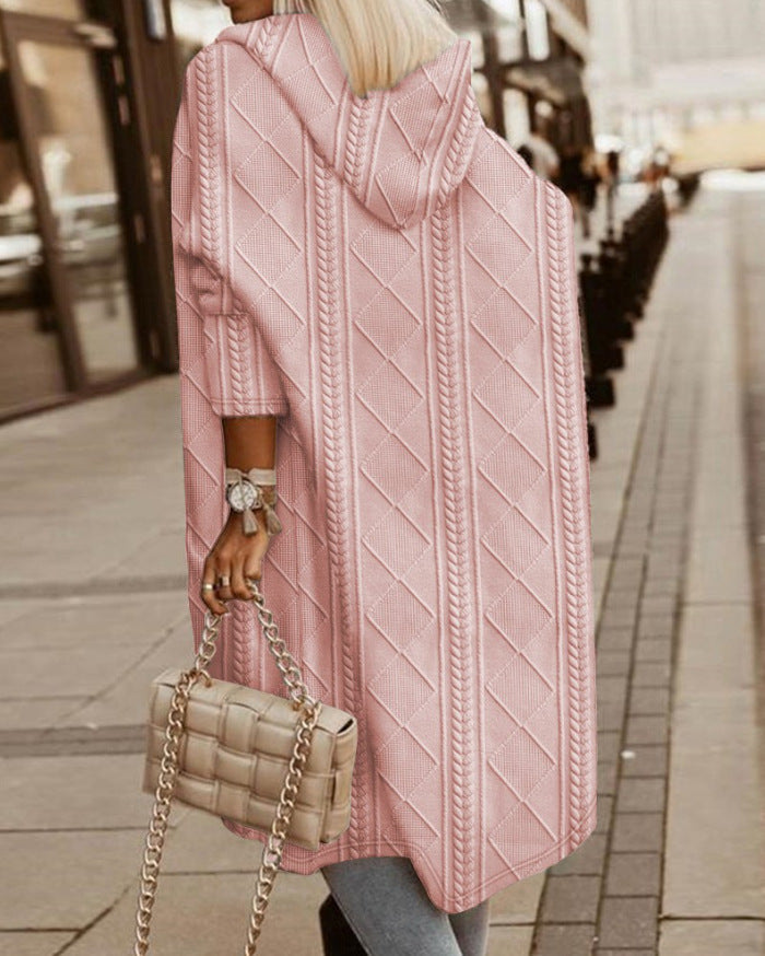 Mona Lisa - Long Cardigan with Hood