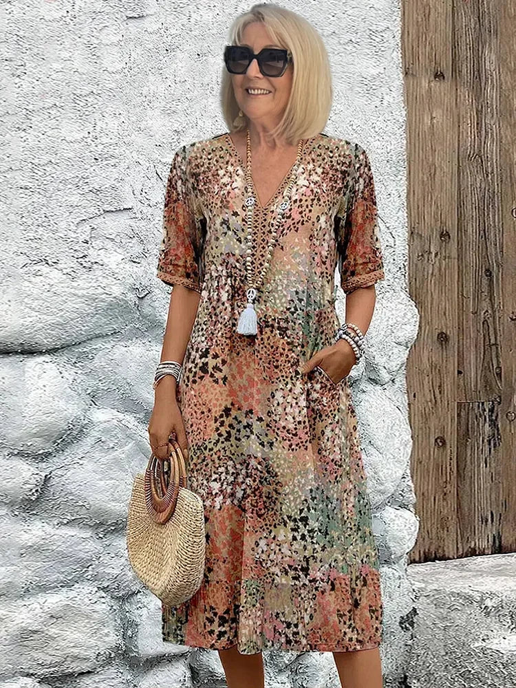 Ariel Vibrant Midi Dress