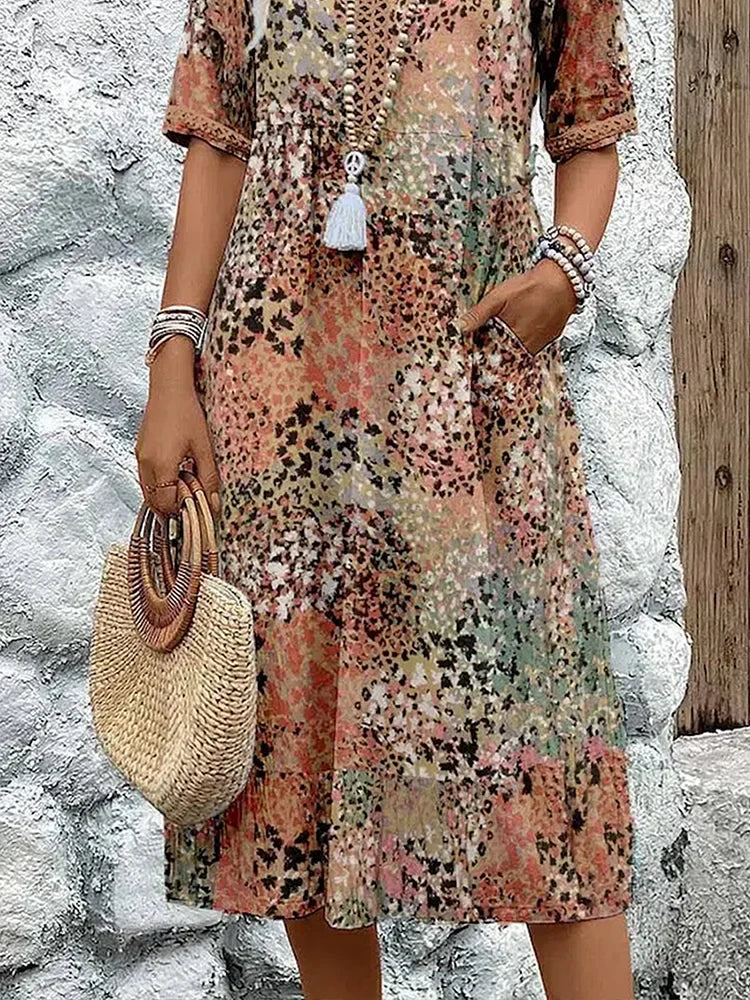 Ariel Vibrant Midi Dress