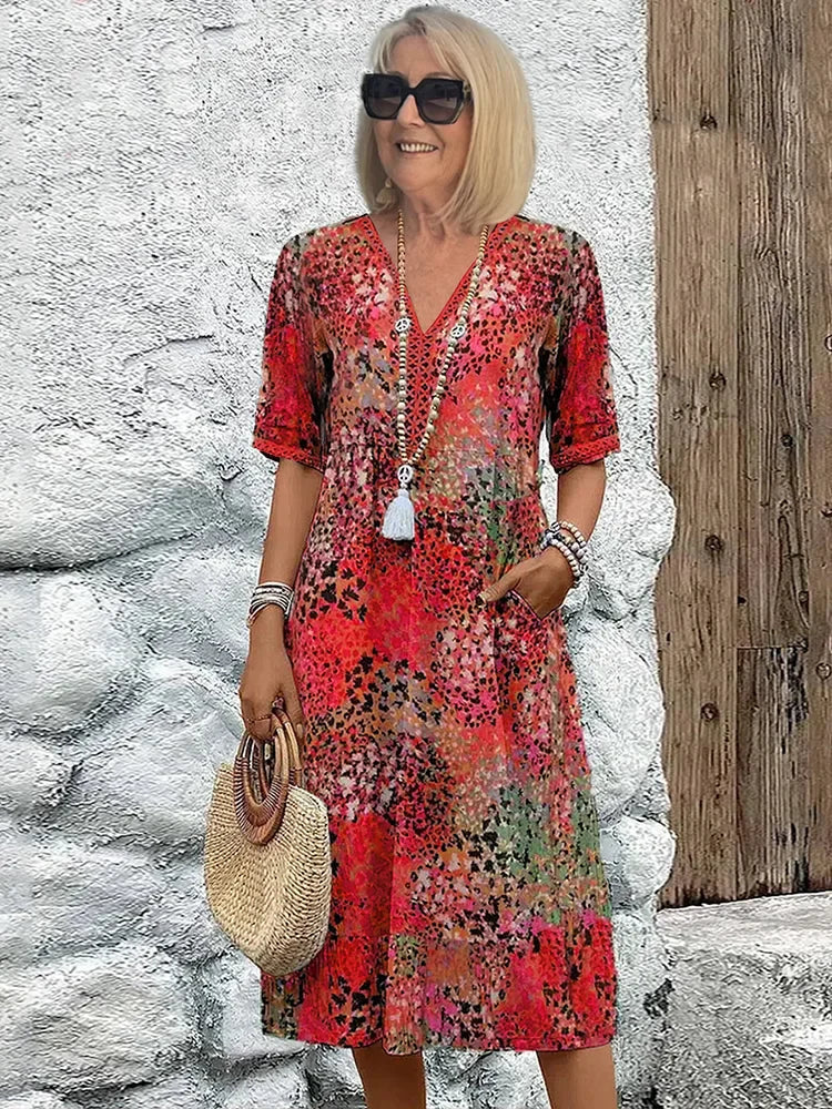 Ariel Vibrant Midi Dress