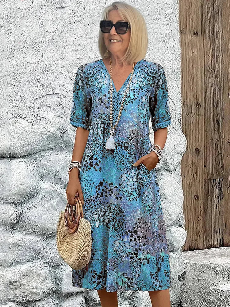 Ariel Vibrant Midi Dress
