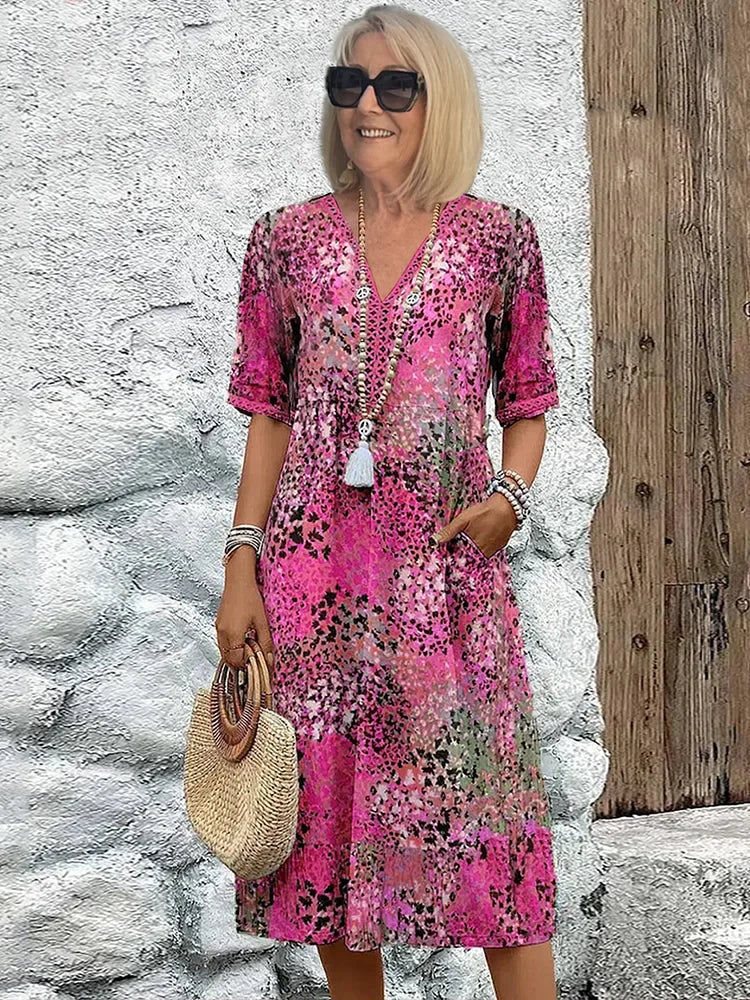 Ariel Vibrant Midi Dress