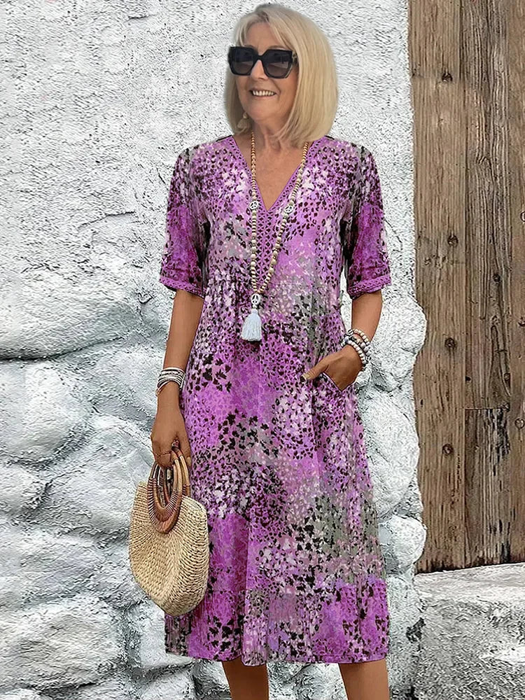 Ariel Vibrant Midi Dress