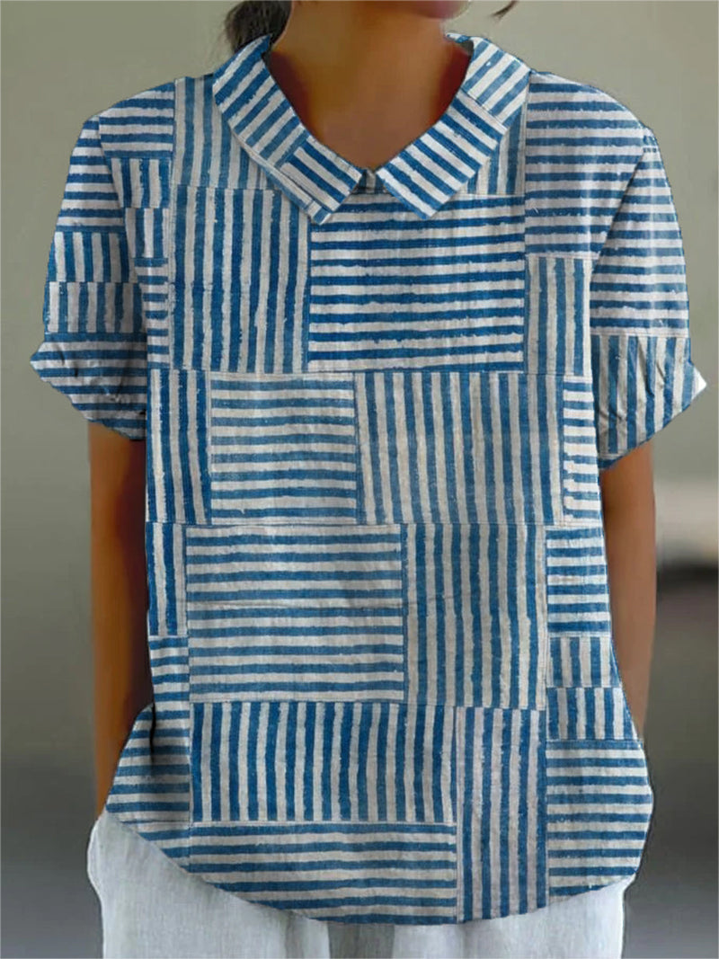 Samantha | Stripe Patchwork Shirt