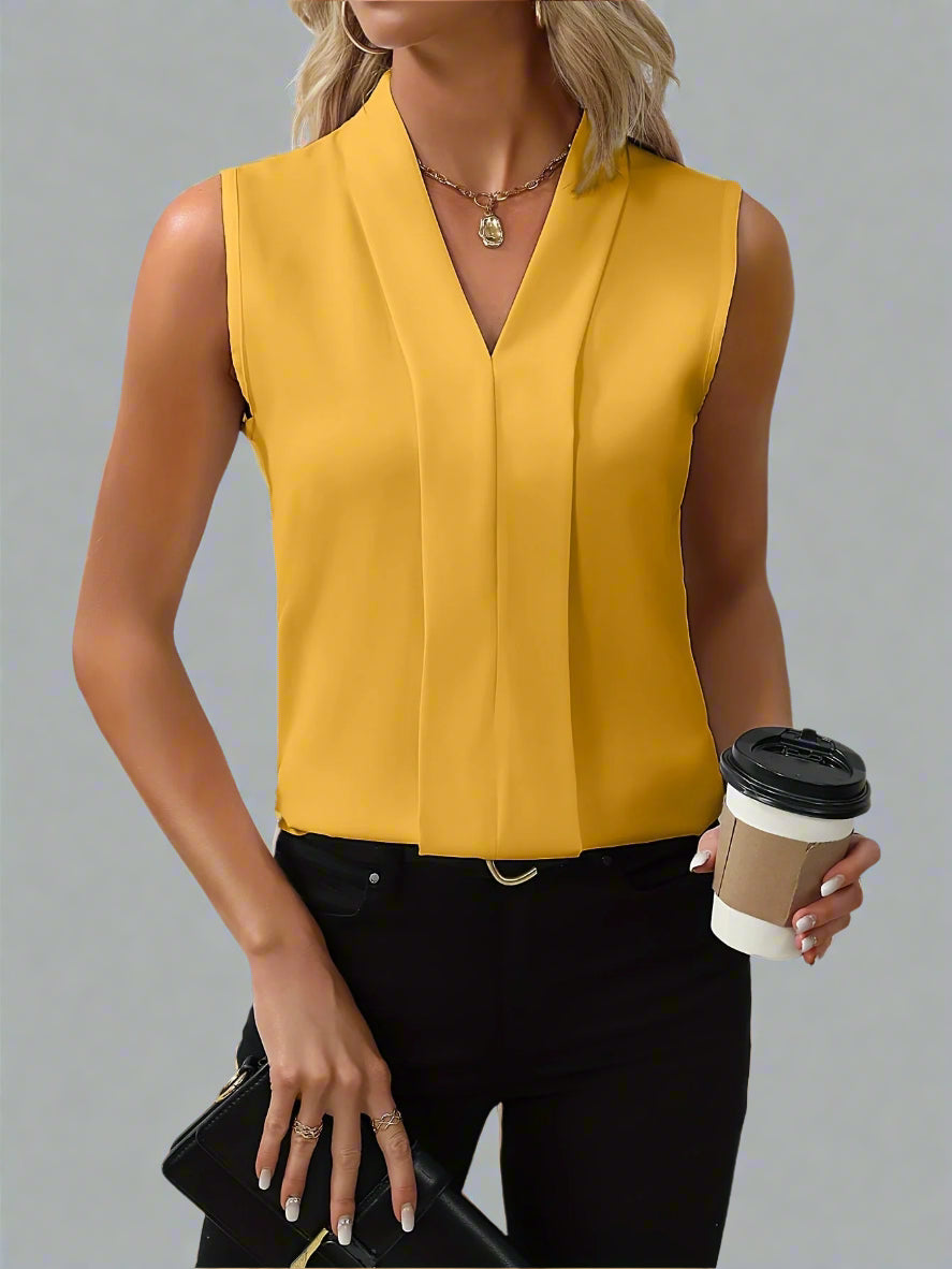 Zoey | Sleeveless V-Neck Blouse
