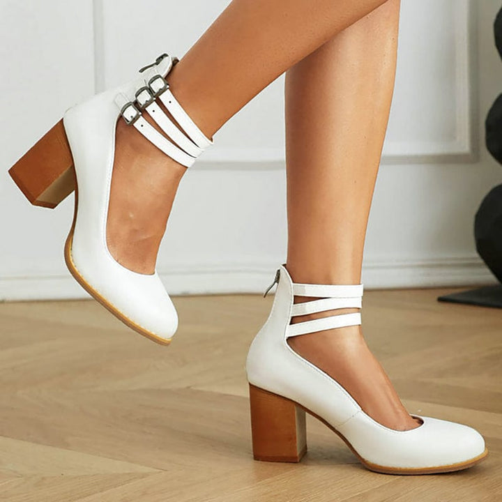 Lily |  Triple Buckle Heels