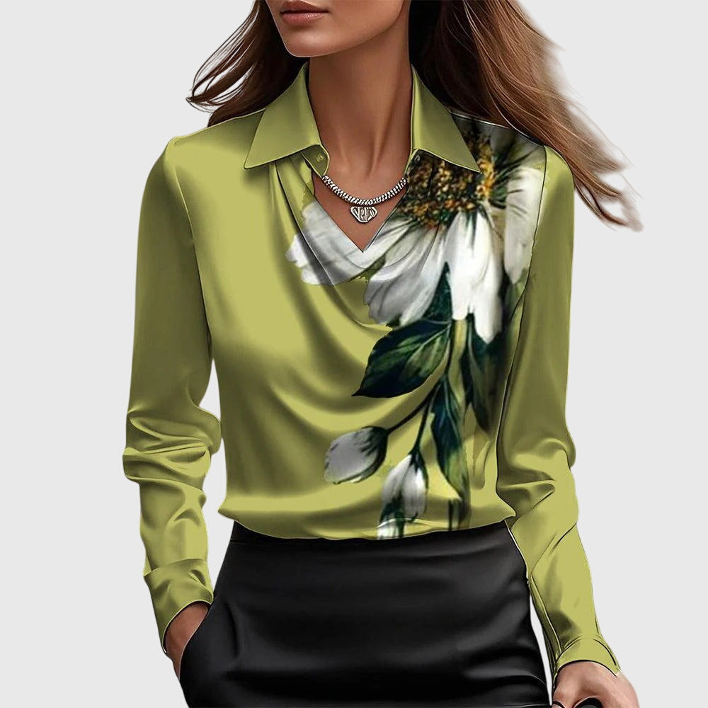 BROOKLYN | PLEATED NECK BLOUSE
