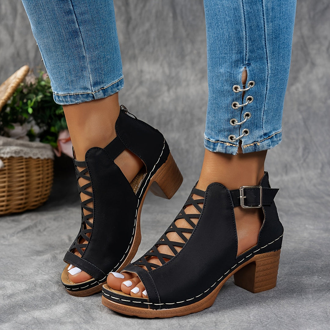 Rosalie | Lattice-Heel Sandals