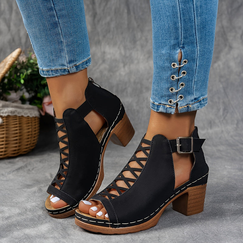 Rosalie | Lattice-Heel Sandals