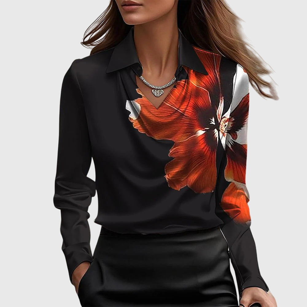 BROOKLYN | PLEATED NECK BLOUSE