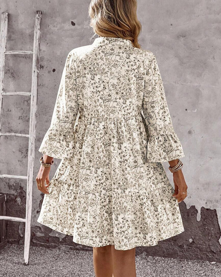 Sophia | Floral Print A-Line Dress