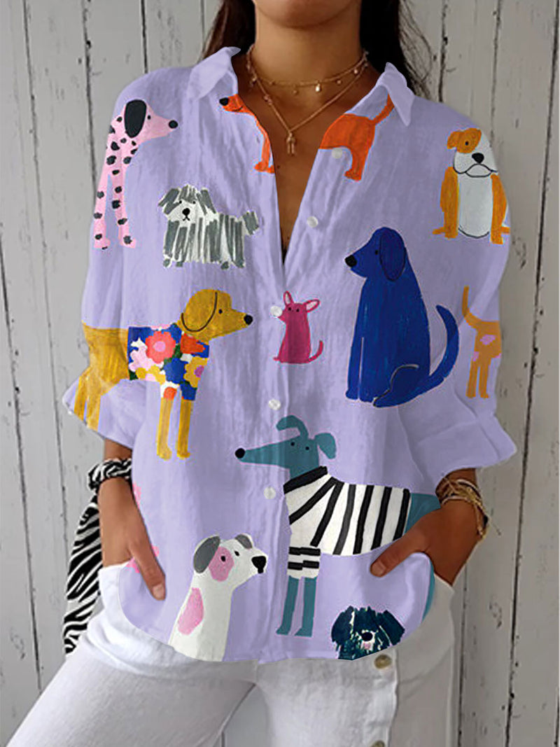 Luna | Playful Dogs Blouse