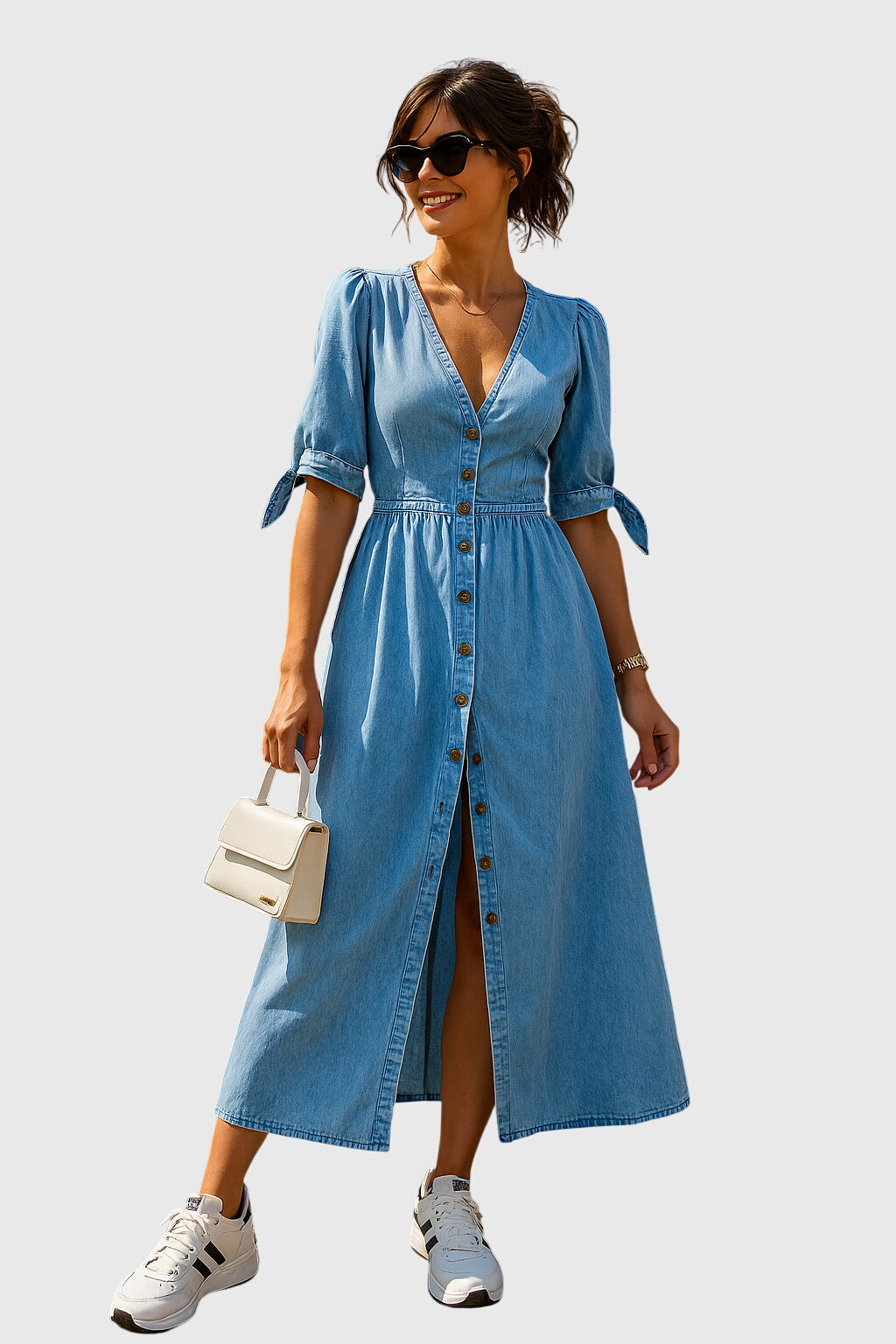 JACQUELINE | TAILORED DENIM DRESS