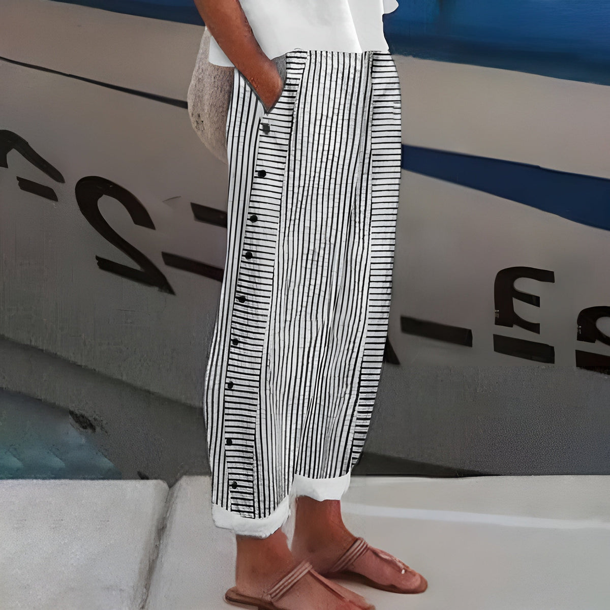 Ariel | Stylish Summer Striped Pants