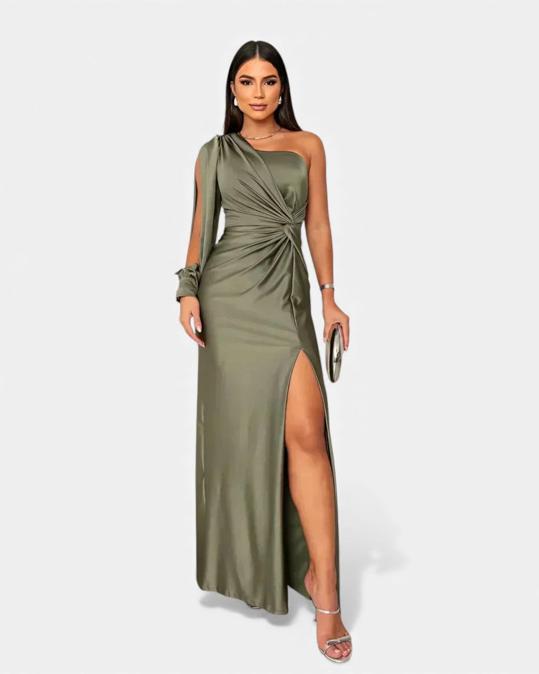 LAURA | ONE-SHOULDER MAXI DRESS