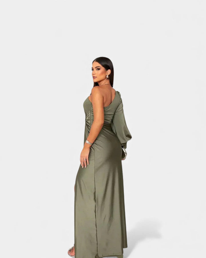 LAURA | ONE-SHOULDER MAXI DRESS