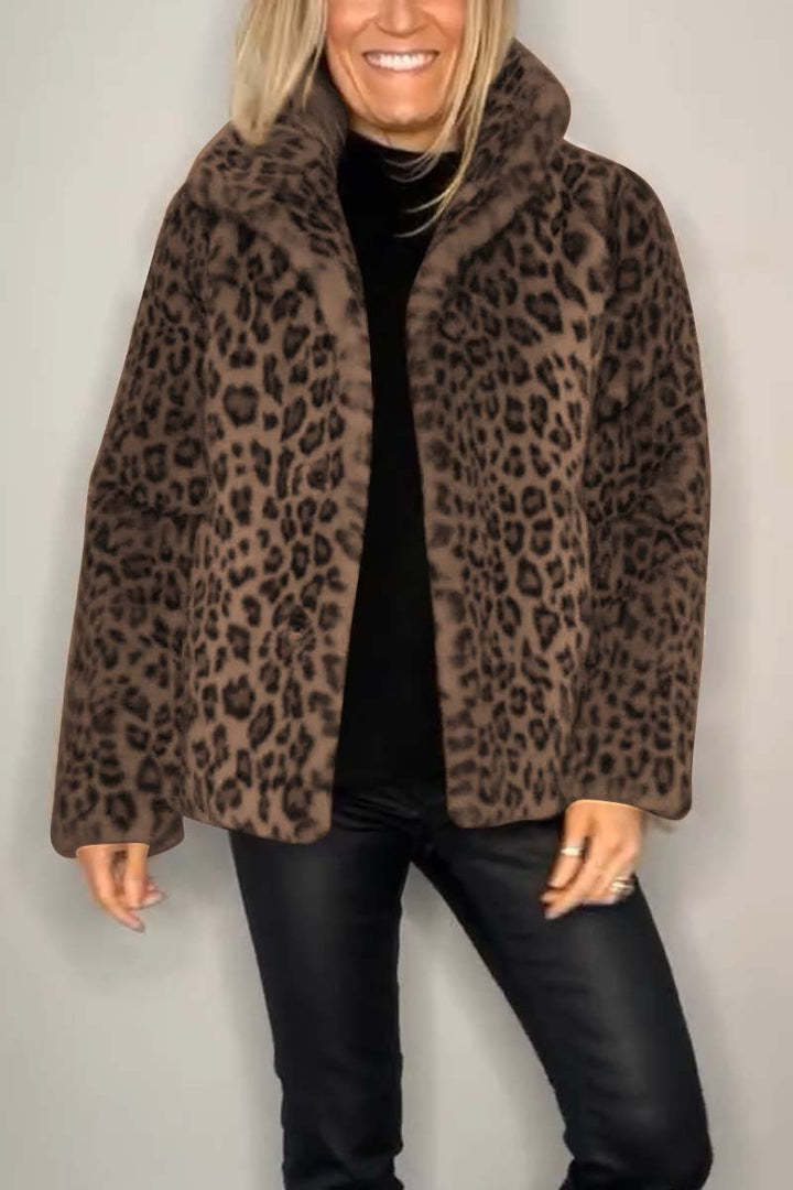 Lizzie | Leopard Print Long Coat