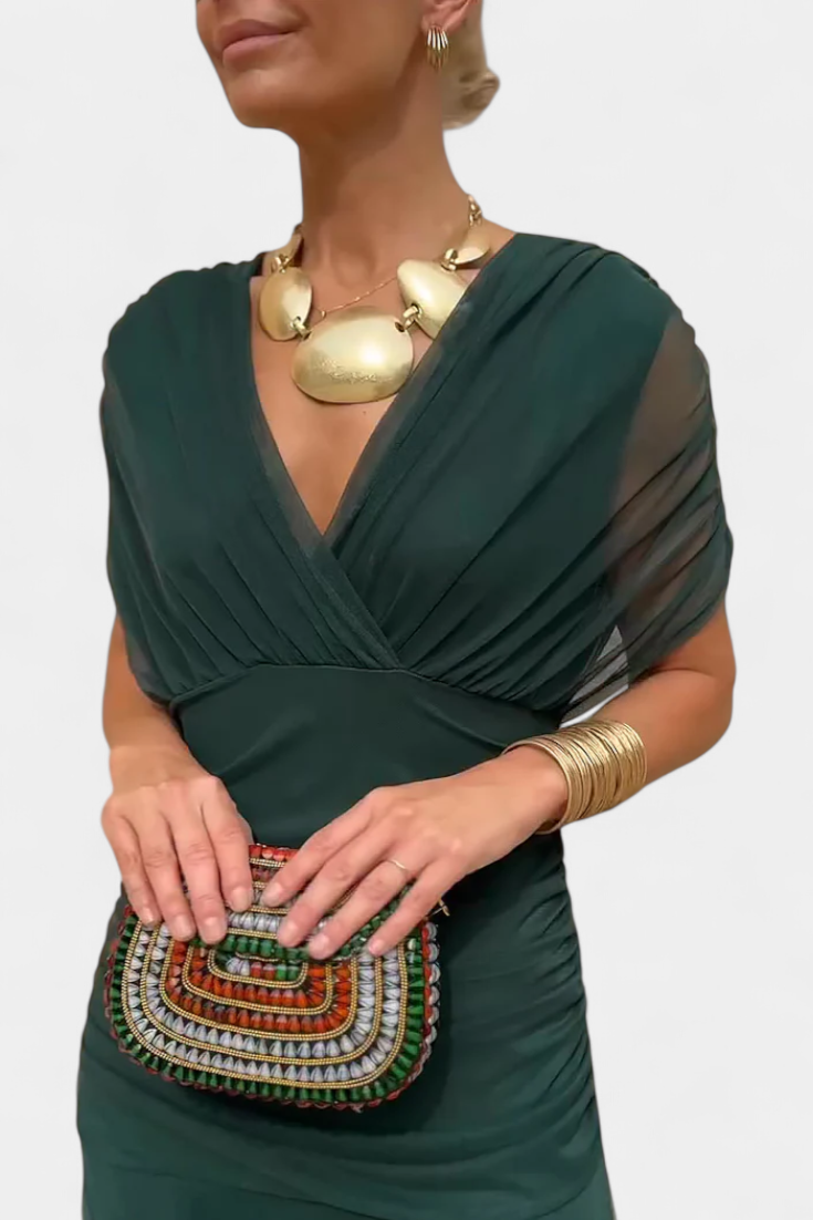 JADA | DRAPED OFF-SHOULDER DRESS