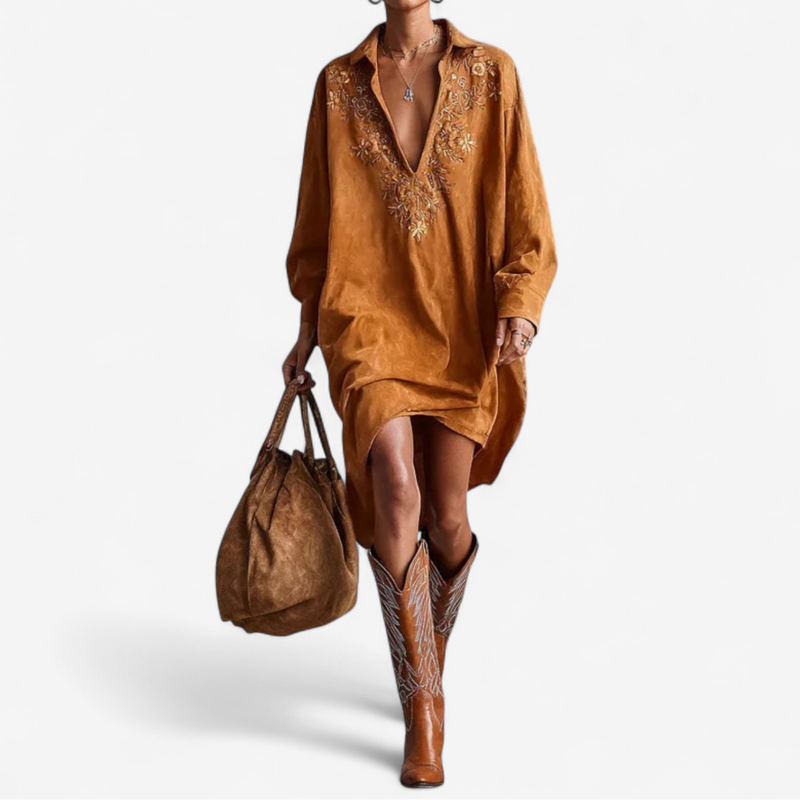MAUREEN | BOHEMIAN EMBROIDERED DRESS