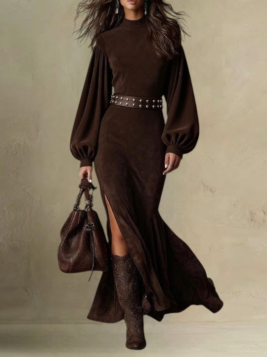 Harriet | Vintage Lantern-Sleeve Midi Dress