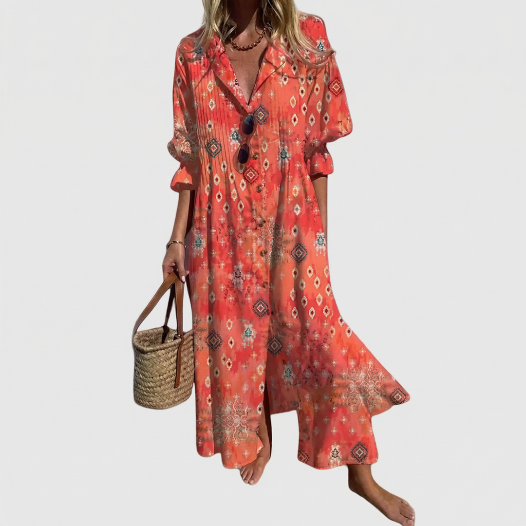 Olivia | Elegant Bohemian Maxi Dress